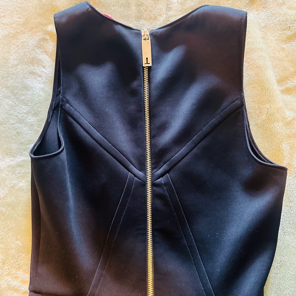 Ted Baker skater flare Dress SIZE 1 Black Fit Flare Midi Sleeveless Stretch NWOT - Picture 5 of 9